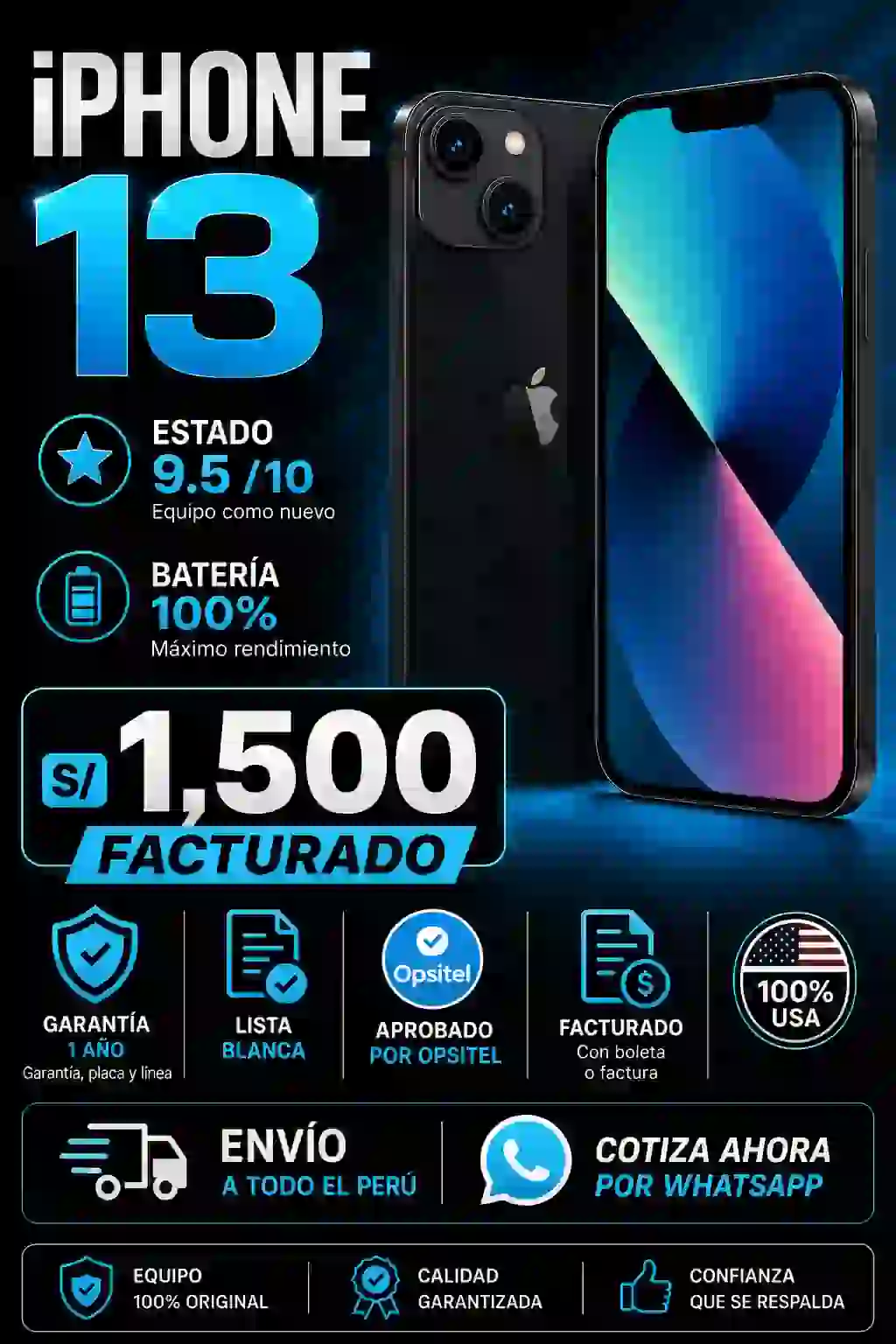 iPhone 13 Reacondicionado Premium